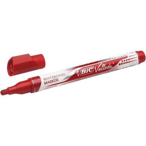 Marcatore per lavagne bianche BIC Velleda Liquid Ink Pocket punta conica 4,2 mm rosso - 902089